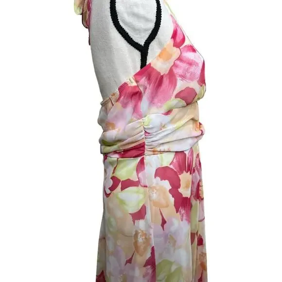 Speechless White & Pink Halter Dress Size 13 - Picture 4 of 7